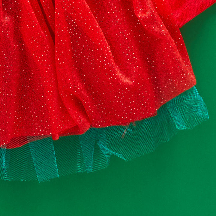 Новогодишно Црвено Кадифено Фустанче-Joy+ Новогодшна Капа